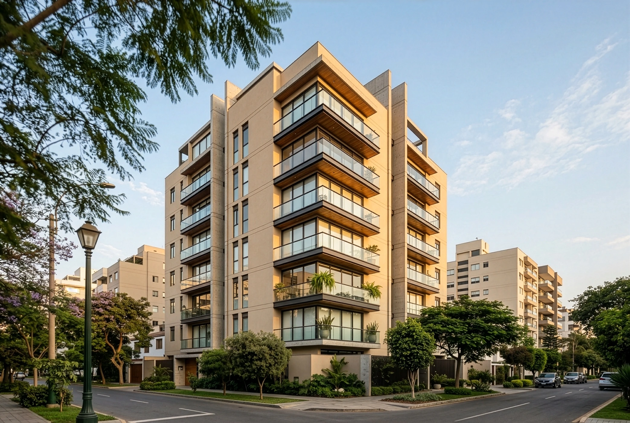 Edificio residencial moderno en Lima, Perú